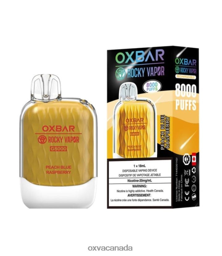 OXVA OXBAR G8000 PEACH BLUE RASPBERRY 68086V37 - OXVA Vape Shop