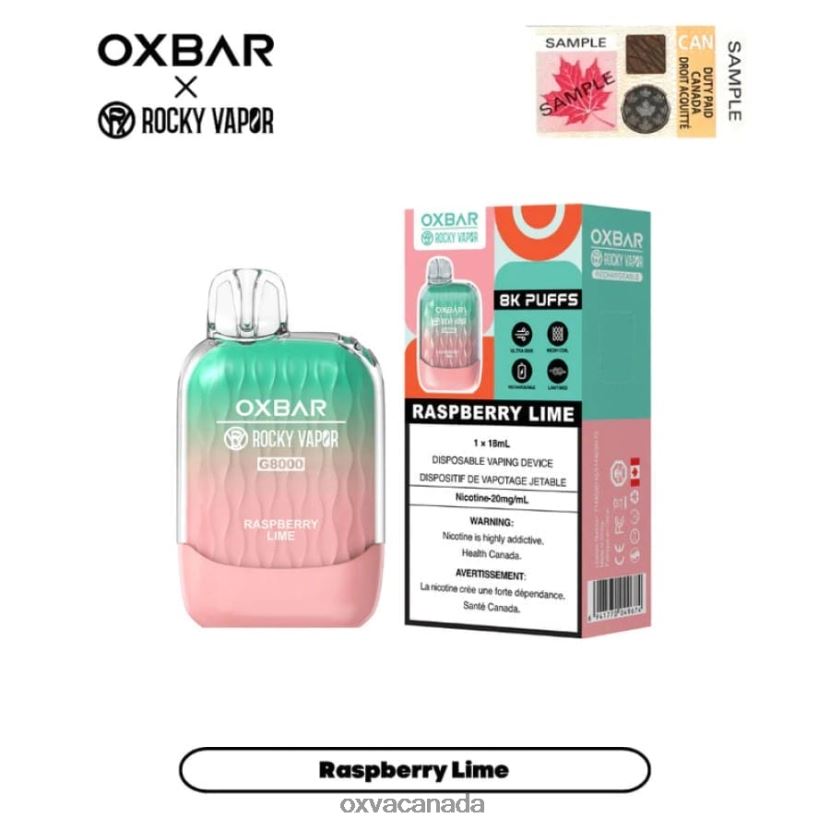 OXVA OXBAR G8000 RASPBERRY LIME 68086V11 - OXVA Vape Canada