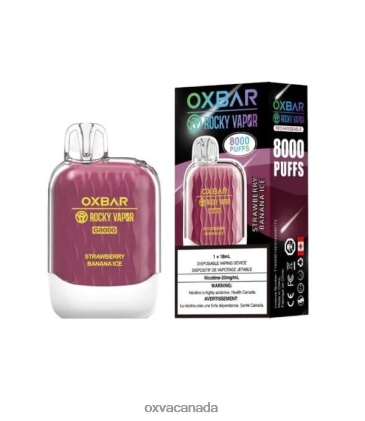 OXVA OXBAR G8000 STRAWBERRY BANANA ICE 68086V41 - OXVA Vape Canada