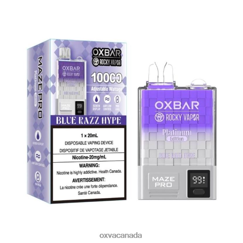 OXVA OXBAR MAZE PRO 10000 BLUE RAZZ HYPE 68086V16 - OXVA Vape Price