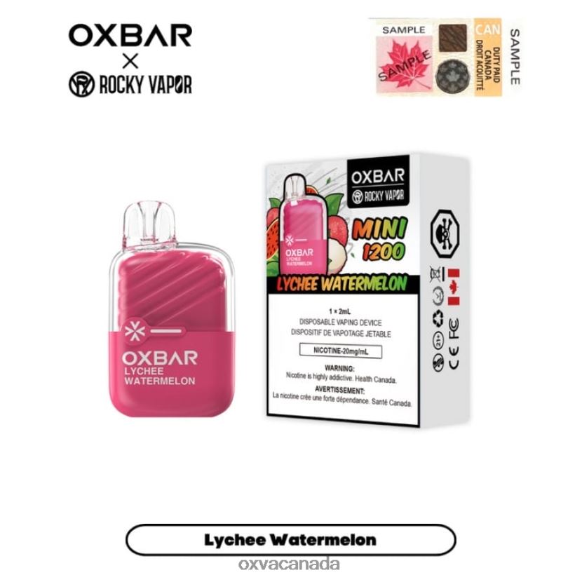 OXVA OXBAR MINI 1200 LYCHEE WATERMELON 68086V21 - OXVA Vape Canada